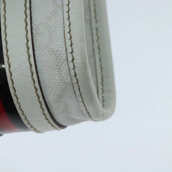 GUCCI GG Supreme Sherry Line Waist bag PVC White Red Navy 152597 Auth mr526 - Picture 2 of 16